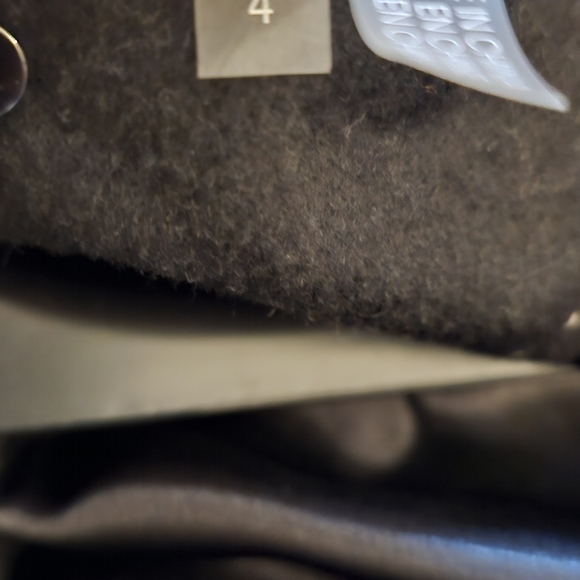 Black Single Breasted Wool & Cashmere Blend Coat Calvin Klein Size 4 NWOT - Picture 6 of 7